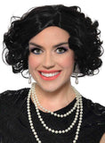Darrahopens Occasions > Costumes > Costumes & Accessories Deluxe 1920s Black Flapper Costume Wig with Skin Part
