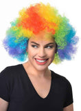 Darrahopens Occasions > Costumes > Costumes & Accessories Deluxe Rainbow Afro Unisex Adults Clown Costume Wig