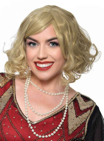 Darrahopens Occasions > Costumes > Costumes & Accessories Deluxe Short Blonde 1930s Movie Star Womens Costume Wig