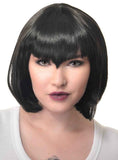 Darrahopens Occasions > Costumes > Costumes & Accessories Deluxe Womens Black Vampire Bob Wig with V Fringe