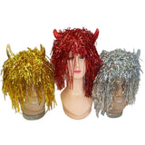 Darrahopens Occasions > Costumes > Costumes & Accessories Devil tinsel wig - Gold