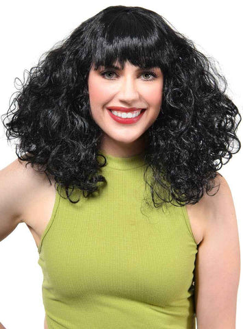 Darrahopens Occasions > Costumes > Costumes & Accessories Disco Star Womens Curly Black 70s Costume Wig