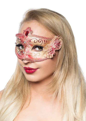 Darrahopens Occasions > Costumes > Costumes & Accessories Edwardian Red Adults Masquerade Mask