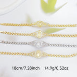 Darrahopens Occasions > Costumes > Costumes & Accessories Elegant Hollow Floral Geometric Bracelet – Gold-Plated Copper Fashion Jewelry with Delicate Chain Design(R80）