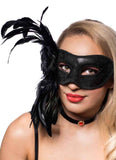 Darrahopens Occasions > Costumes > Costumes & Accessories Extravagant Side Feather Black Lace Masquerade Mask
