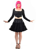 Darrahopens Occasions > Costumes > Costumes & Accessories Fluffy Black Thigh Length Womens Plus Size Petticoat