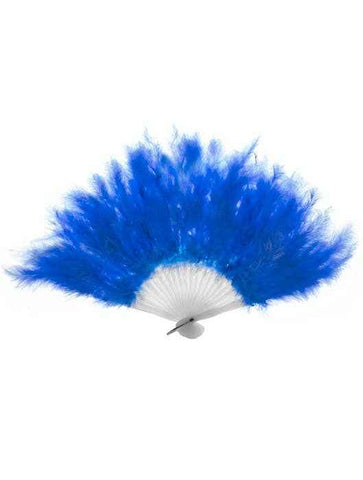 Darrahopens Occasions > Costumes > Costumes & Accessories Fluffy Blue Feather Hand Held Costume Fan