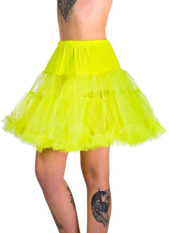 Darrahopens Occasions > Costumes > Costumes & Accessories Fluffy Neon Yellow Thigh Length Costume Petticoat