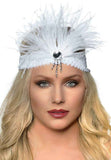 Darrahopens Occasions > Costumes > Costumes & Accessories Gatsby Soft White Feather Flapper Headband