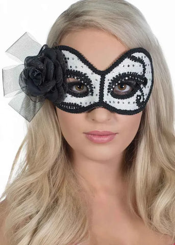 Darrahopens Occasions > Costumes > Costumes & Accessories Glittering Senorita Silver and White Masquerade Mask