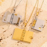 Darrahopens Occasions > Costumes > Costumes & Accessories Gold-Sliver Titanium Steel Fading-Resistant Envelope Locket Necklace - Openable Love Letter Pendant for Couples