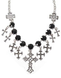 Darrahopens Occasions > Costumes > Costumes & Accessories Gothic Crosses Black Jeweled Costume Necklace