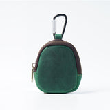 Darrahopens Occasions > Costumes > Costumes & Accessories Green Genuine Crazy Horse Leather Mini Coin Purse Zipper Shell Pouch Small Earphone Case Key Holder with Carabiner Clip 8.5cm for Travel