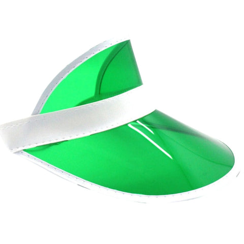 Darrahopens Occasions > Costumes > Costumes & Accessories Green Perspex Visor with White Rim – Retro 80s Rave Accessory, Adjustable Fit Australia Day