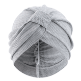 Darrahopens Occasions > Costumes > Costumes & Accessories Grey 3 Pack Women's Cotton Waffle Knit Turban Headwrap - Thickened Indian Style Beanie Cap - One Size Fits All for Australian Daily Wear