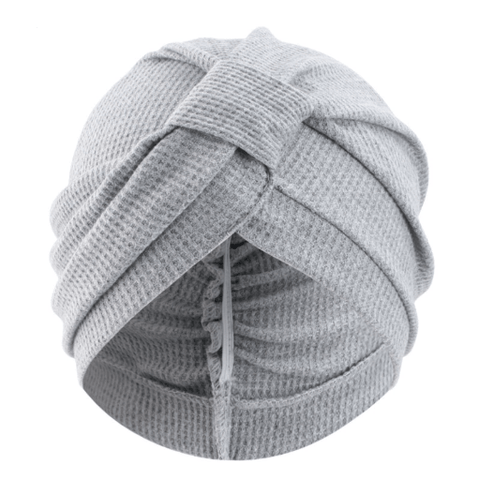 Darrahopens Occasions > Costumes > Costumes & Accessories Grey 3 Pack Women's Cotton Waffle Knit Turban Headwrap - Thickened Indian Style Beanie Cap - One Size Fits All for Australian Daily Wear