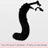 Darrahopens Occasions > Costumes > Costumes & Accessories Grey Fox Tail Cat Ears Gloves Halloween Cosplay Costume Set