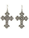 Darrahopens Occasions > Costumes > Costumes & Accessories Gun Metal Black Gothic Cross Halloween Earrings