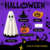 Darrahopens Occasions > Costumes > Costumes & Accessories Halloween Ghost Goose Outfit Kit, Perfect for Dressing Up Porch Statues for Spooky Holiday Decor, 55*35*35 (white) In Australia - Darrahopens