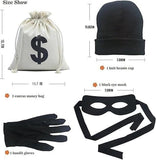 Darrahopens Occasions > Costumes > Costumes & Accessories Halloween Robbery Costume Set for Adults - Complete with Shirt, Hat & Accessories - Universal Size - For Parties & Theme Parties