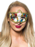 Darrahopens Occasions > Costumes > Costumes & Accessories Harlequin Gold Braid and Glitter Venetian Masquerade Mask