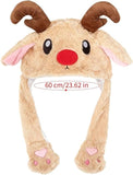 Darrahopens Occasions > Costumes > Costumes & Accessories Hats - Santa Hats - Plush Santa Hats - Cute Bouncy Ear Warmers - Interactive Animation Design - Suitable for Cosplay, Parties, Music Festivals, Costumes and Accessories - Christmas Gifts - Birthday Gifts