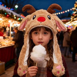 Darrahopens Occasions > Costumes > Costumes & Accessories Hats - Santa Hats - Plush Santa Hats - Cute Bouncy Ear Warmers - Interactive Animation Design - Suitable for Cosplay, Parties, Music Festivals, Costumes and Accessories - Christmas Gifts - Birthday Gifts