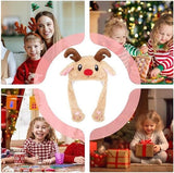 Darrahopens Occasions > Costumes > Costumes & Accessories Hats - Santa Hats - Plush Santa Hats - Cute Bouncy Ear Warmers - Interactive Animation Design - Suitable for Cosplay, Parties, Music Festivals, Costumes and Accessories - Christmas Gifts - Birthday Gifts