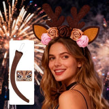 Darrahopens Occasions > Costumes > Costumes & Accessories Headband - Elk Ears - Great for a Masquerade - Christmas Reindeer Headband and Tail - Perfect for Winter, Holidays, Halloween, Parties and Cosplay Costumes