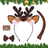 Darrahopens Occasions > Costumes > Costumes & Accessories Headband - Elk Ears - Great for a Masquerade - Christmas Reindeer Headband and Tail - Perfect for Winter, Holidays, Halloween, Parties and Cosplay Costumes