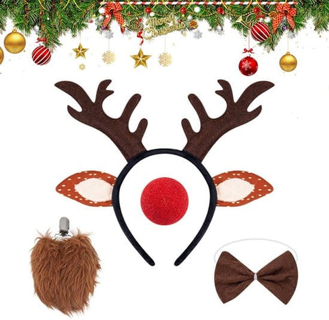 Darrahopens Occasions > Costumes > Costumes & Accessories Headband - Elk Hair Accessory - Cute Plush Christmas Headdress - Soft Decorative Accessory for Winter Parties, Cosplay, Costumes