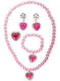 Darrahopens Occasions > Costumes > Costumes & Accessories Hot Pink 4 Piece Girls Princess Jewellery Set