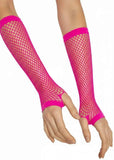 Darrahopens Occasions > Costumes > Costumes & Accessories Hot Pink Adults Long Fishnet Costume Gloves