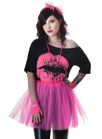 Darrahopens Occasions > Costumes > Costumes & Accessories Hot Pink Womens 80s Costume Tutu