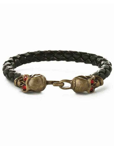 Darrahopens Occasions > Costumes > Costumes & Accessories Jeweled Pirate Skull Leather Costume Bracelet