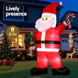 Darrahopens Occasions > Costumes > Costumes & Accessories Jingle Jollys Christmas Inflatable Giant Santa 3.8M Height LED Illuminated Decorations