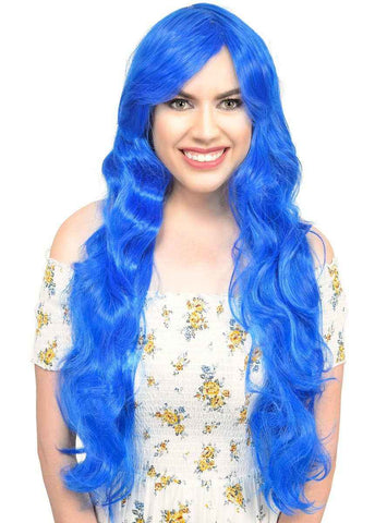 Darrahopens Occasions > Costumes > Costumes & Accessories Kali Extra Long Wavy Royal Blue Womens Costume Wig