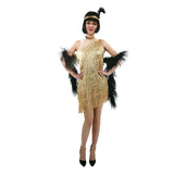 Darrahopens Occasions > Costumes > Costumes & Accessories Ladies Flapper Costume Charleston Gatsby Chicago Fancy Dress Party 1920s 20s - Gold