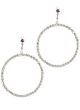 Darrahopens Occasions > Costumes > Costumes & Accessories Large Sparkly Diamante Hoop Costume Earrings
