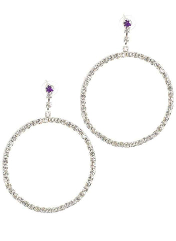 Darrahopens Occasions > Costumes > Costumes & Accessories Large Sparkly Diamante Hoop Costume Earrings