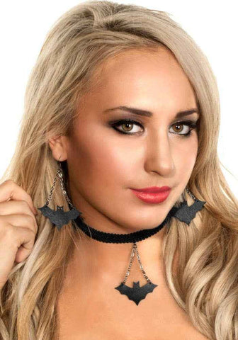 Darrahopens Occasions > Costumes > Costumes & Accessories Leather Bat Braided Halloween Choker