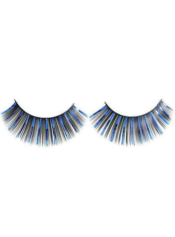 Darrahopens Occasions > Costumes > Costumes & Accessories Long Black and Blue Tinsel False Eyelashes
