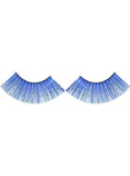Darrahopens Occasions > Costumes > Costumes & Accessories Long Blue False Eyelashes with Silver Tinsel