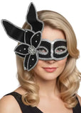 Darrahopens Occasions > Costumes > Costumes & Accessories Luxury Elaborate Leaf Masquerade Mask, Black and Silver