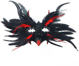 Darrahopens Occasions > Costumes > Costumes & Accessories Mask - New for Halloween - Gothic Style - Mask with Decorative Feather Lace - Devil's Horn Mask - Role-playing Prop