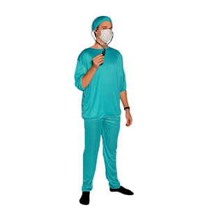 Darrahopens Occasions > Costumes > Costumes & Accessories Mens Adult Doctor Costume Dr Surgeon Scrubs Halloween Fancy Party Hospital