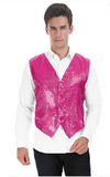 Darrahopens Occasions > Costumes > Costumes & Accessories Mens Premium SEQUIN VEST Waistcoat Dance Costume Disco Sparkle Deluxe - Pink