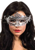 Darrahopens Occasions > Costumes > Costumes & Accessories Metal Overlay Silver Glitter Masquerade Mask