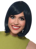 Darrahopens Occasions > Costumes > Costumes & Accessories Midnight Blue Black Heat Resistant Bob Fashion Wig with Fringe