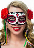 Darrahopens Occasions > Costumes > Costumes & Accessories Miss Muerta Womens Sugar Skull Masquerade Mask